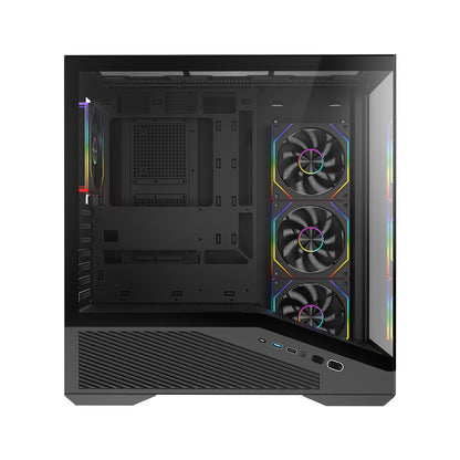 REAPER - Type-C*1+Usb2.0*1+Usb3.0*1 Siyah 4*12cm ARGB Fan ATX Gaming Oyuncu Kasası