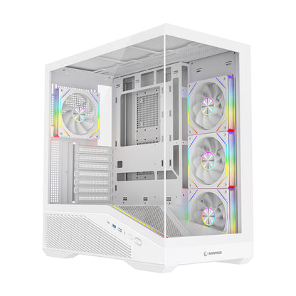 REAPER - Type-C*1+Usb2.0*1+Usb3.0*1 Beyaz 4*12cm ARGB Fan ATX Gaming Oyuncu Kasası