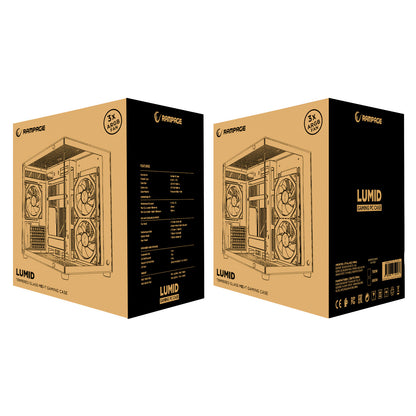 M-ATX Temperli Camlı 3*12cm ARGB Fan Siyah Oyuncu Kasası