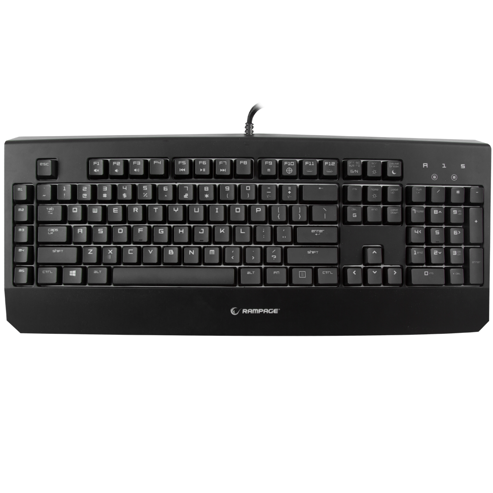 KB-R12 TURRET Siyah USB Beyaz Aydınlatmalı Makrolu US Layout Mekanik Gaming Klavye