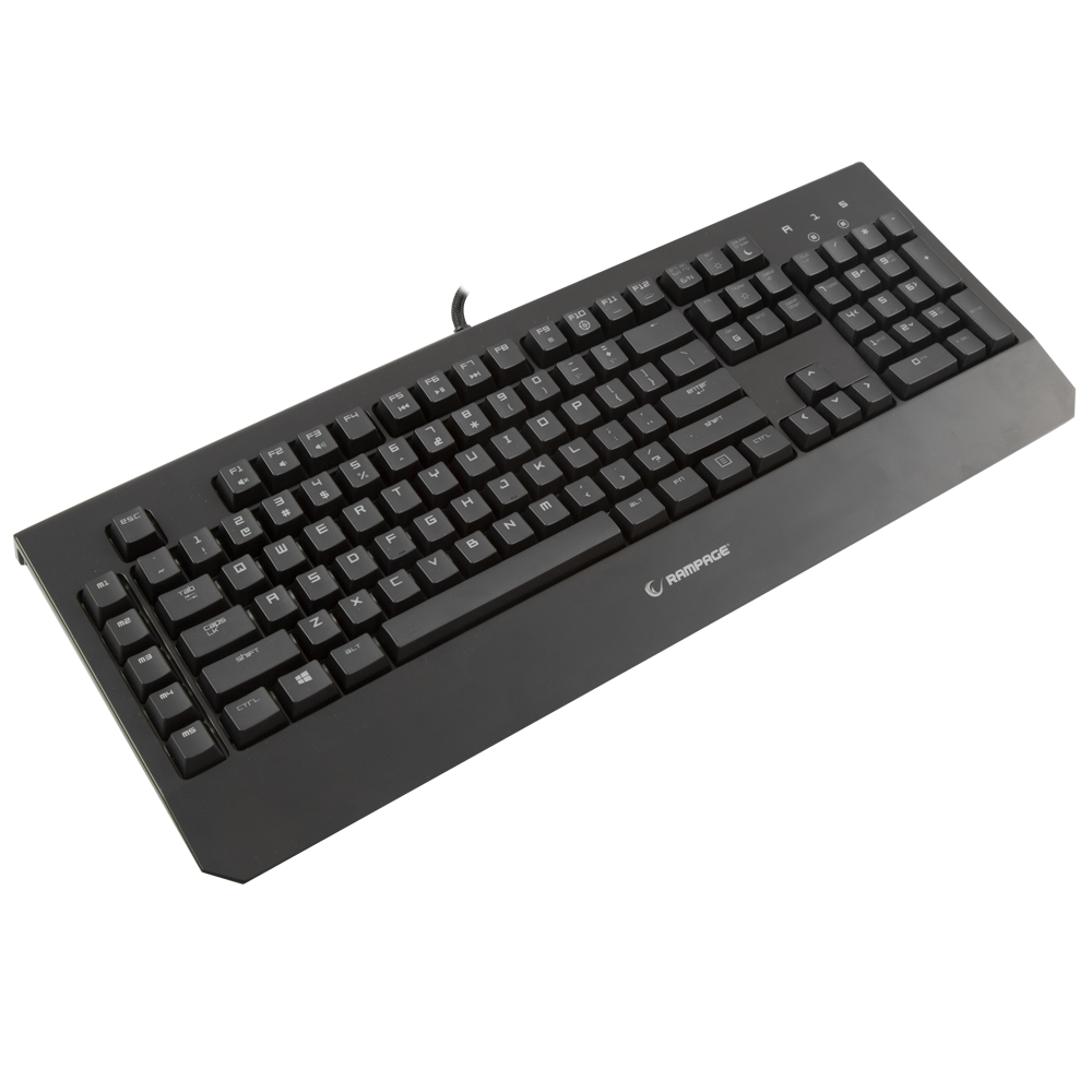 KB-R12 TURRET Siyah USB Beyaz Aydınlatmalı Makrolu US Layout Mekanik Gaming Klavye