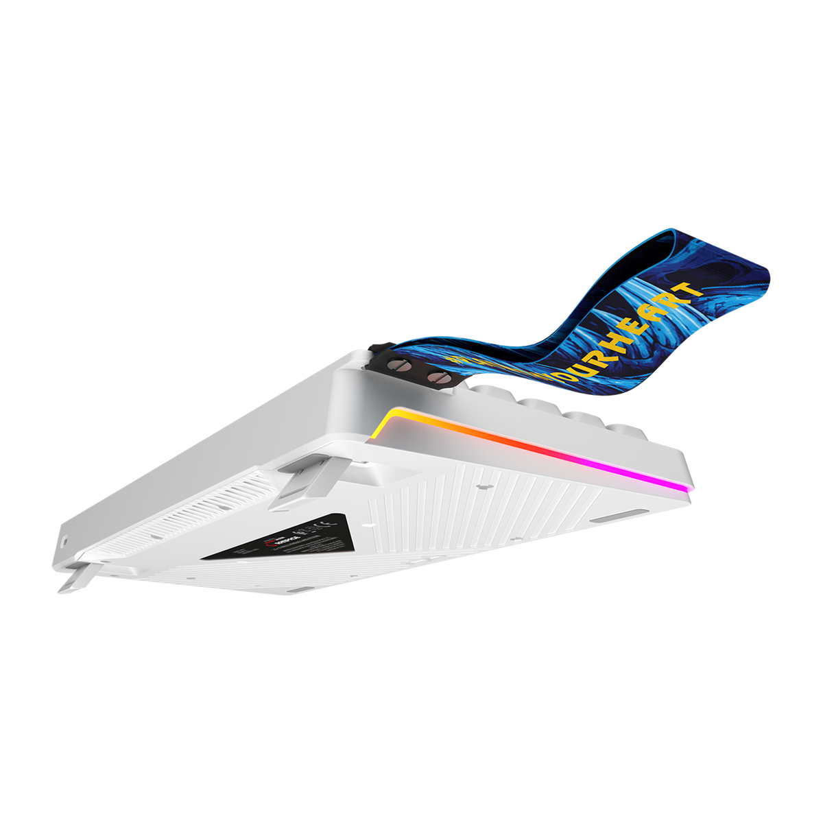 KB-R93 - Beyaz 2.4G + BT Wireless RGB Aydınlatmalı Q 82 Membrane Gaming Oyuncu Klavye