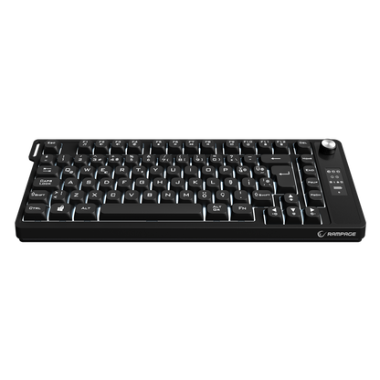 KB-R93 - Beyaz 2.4G + BT Wireless RGB Aydınlatmalı Q 82 Membrane Gaming Oyuncu Klavye