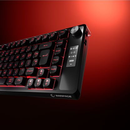 KB-R93 - Beyaz 2.4G + BT Wireless RGB Aydınlatmalı Q 82 Membrane Gaming Oyuncu Klavye