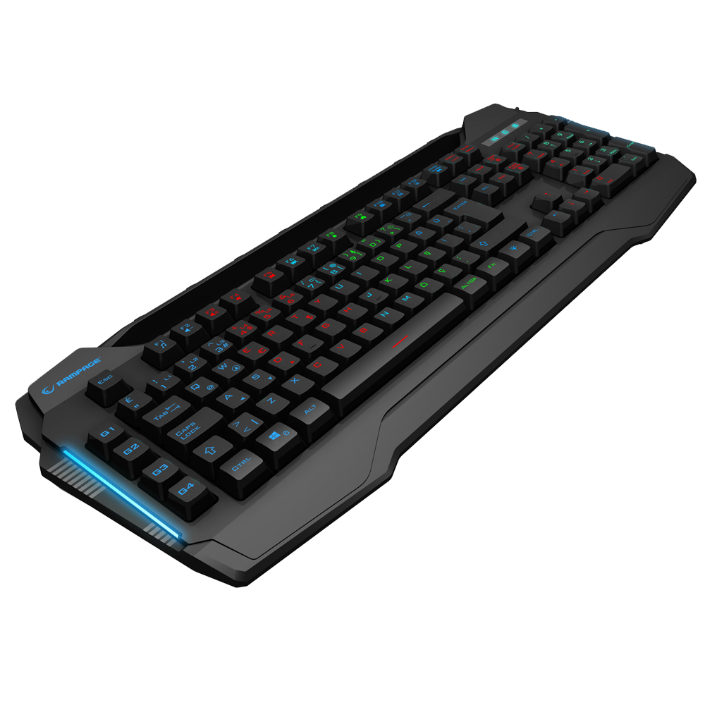 KB-R63 STAGE Siyah 4 Makro Fonksiyon Sese Duyarlı Işıklı RGB Q USB +Ses Mik Çıkışlı Oyuncu Klavyesi - Rampage
