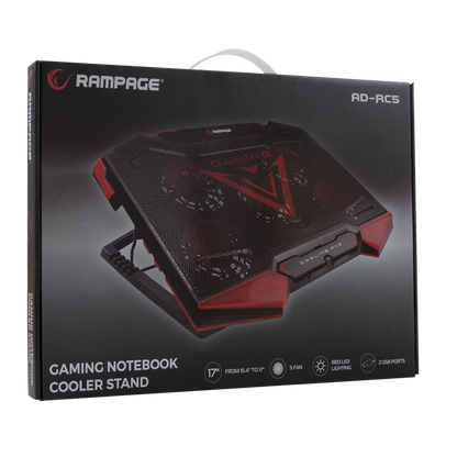 AD-RC5 Siyah 5 Fan ve 2 Usb 15-17 Notebook Soğutucu Stand - Rampage