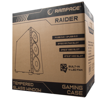 Raider 4x12cm 5 Renk Fan  Oyuncu Kasası
