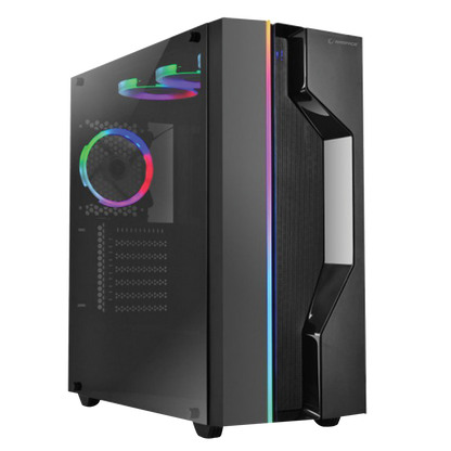 ALPHA-X A Adet ARGB Fanlı 600W 80 Plus Bronze RGB Led Şerit 1*Usb 3.0 2*Usb 2.0 Oyuncu Kasası - Rampage