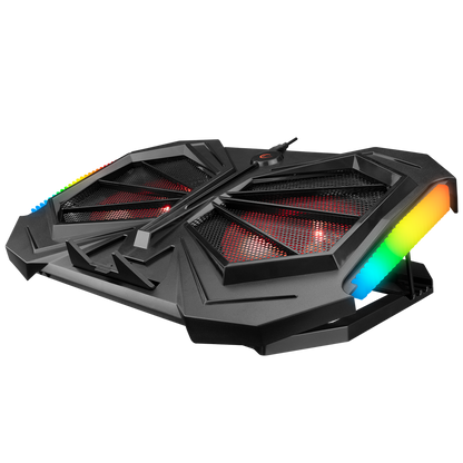 AD-RC11 SPIDER Siyah RGB Işıklı 2 Fan 15-17 inç Notebook Soğutucu Stand - Rampage