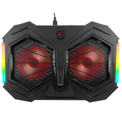 AD-RC11 SPIDER Siyah RGB Işıklı 2 Fan 15-17 inç Notebook Soğutucu Stand - Rampage
