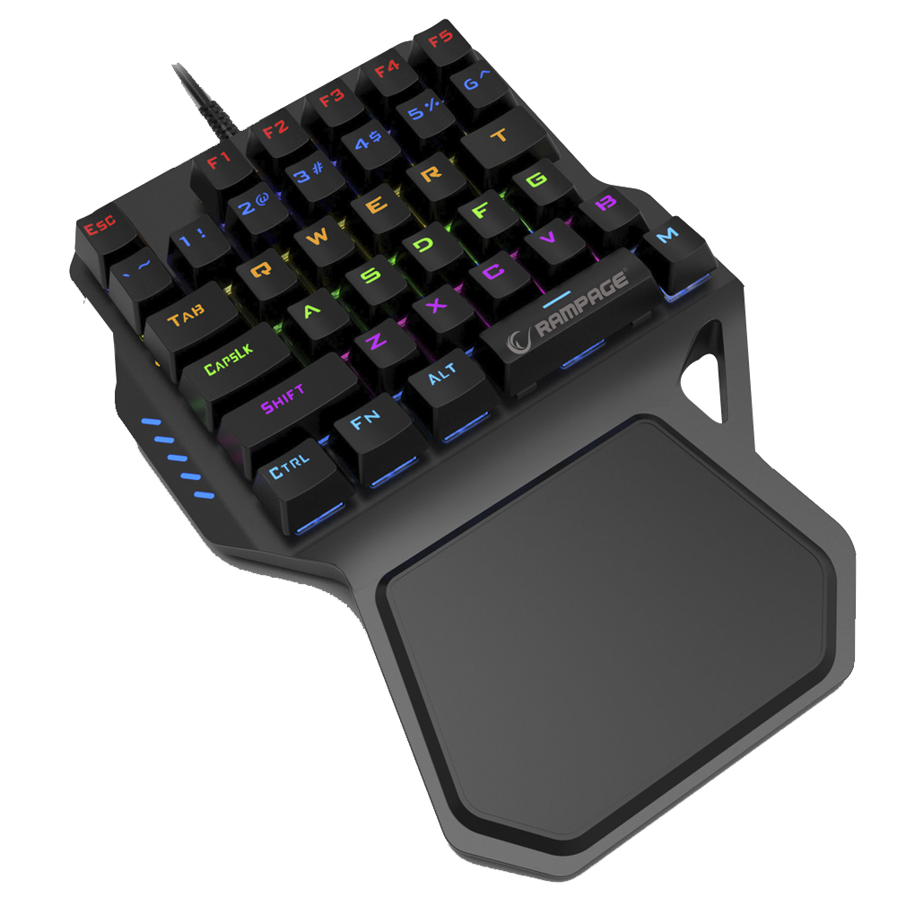 KB-R77 PALM USB Rainbow Backlight Outemu Blue Switch Mekanik 36 Tuşlu Mini Gaming Oyuncu Klavyesi - Rampage
