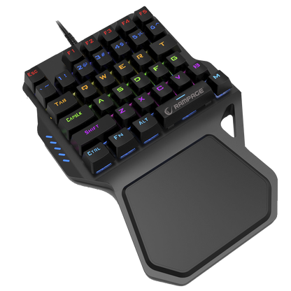 KB-R77 PALM USB Rainbow Backlight Outemu Blue Switch Mekanik 36 Tuşlu Mini Gaming Oyuncu Klavyesi - Rampage