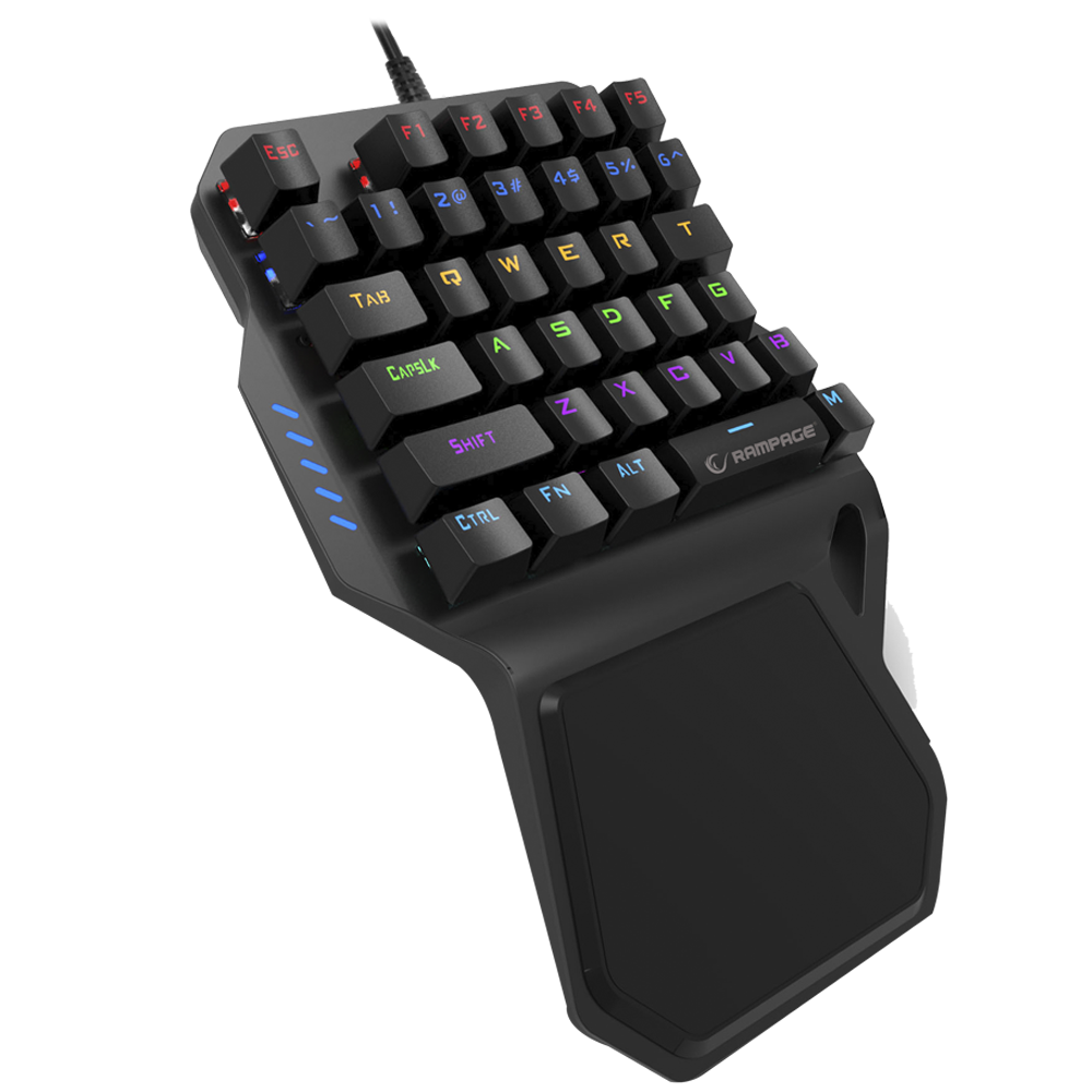 KB-R77 PALM USB Rainbow Backlight Outemu Blue Switch Mekanik 36 Tuşlu Mini Gaming Oyuncu Klavyesi - Rampage
