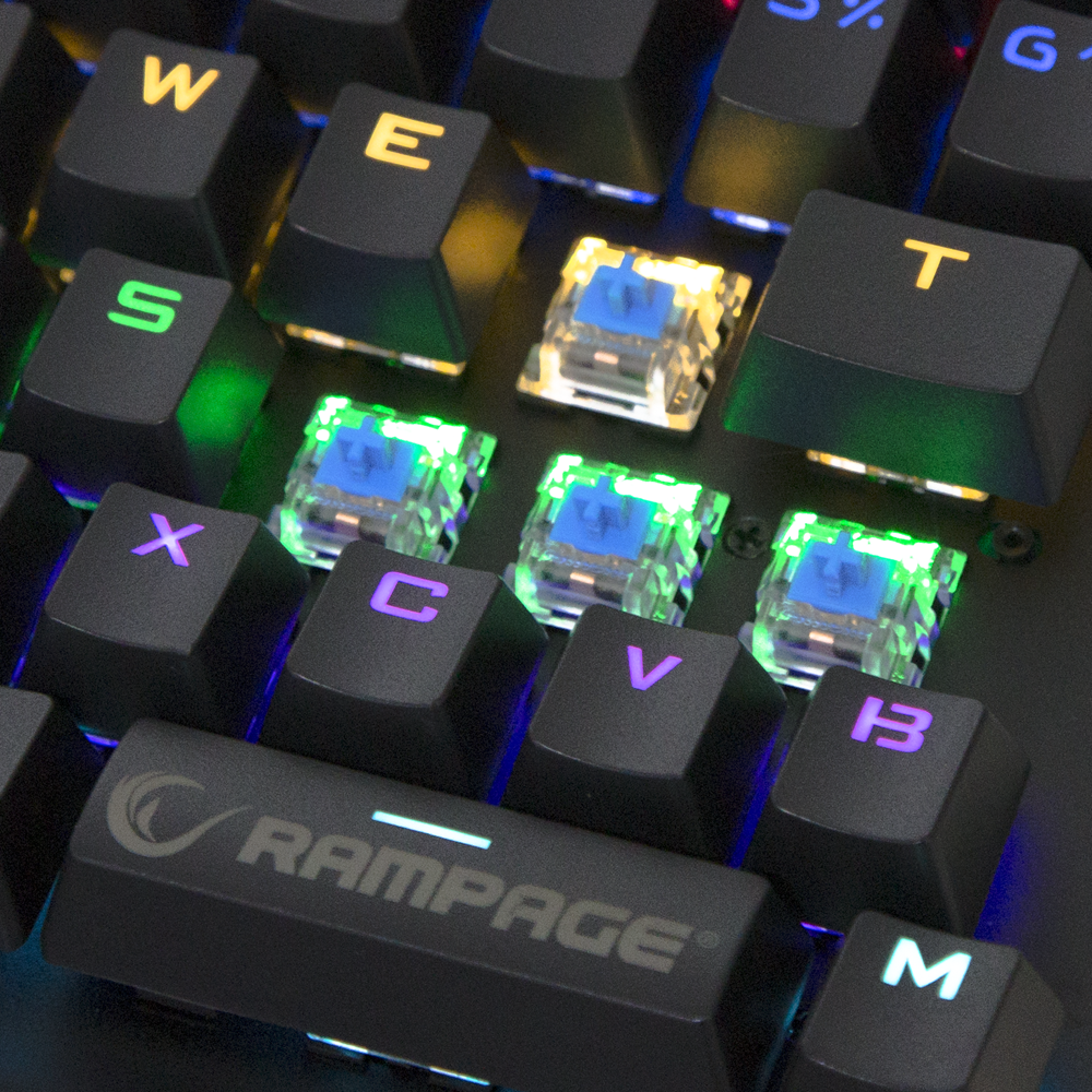 KB-R77 PALM USB Rainbow Backlight Outemu Blue Switch Mekanik 36 Tuşlu Mini Gaming Oyuncu Klavyesi - Rampage