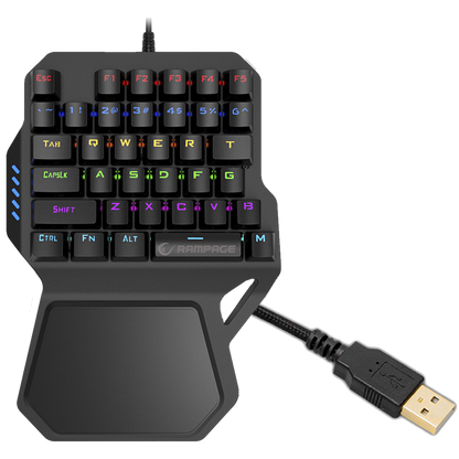 KB-R77 PALM USB Rainbow Backlight Outemu Blue Switch Mekanik 36 Tuşlu Mini Gaming Oyuncu Klavyesi - Rampage