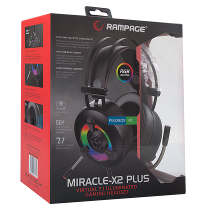 MIRACLE X2 PLUS RGB 7.1 Oyuncu Kulaklığı