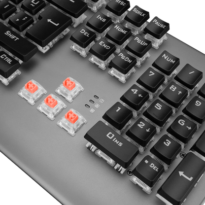 KB-R211 PRIME RGB Backlight Kristal Red Switch Mekanik Gaming Oyuncu Klavyesi - Rampage