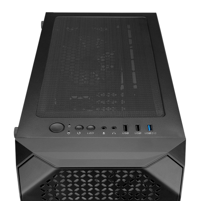 ZUKO 600W 80+ BRONZE Siyah emperli Camlı ATX Mid-T Gaming Oyuncu Kasası - Rampage