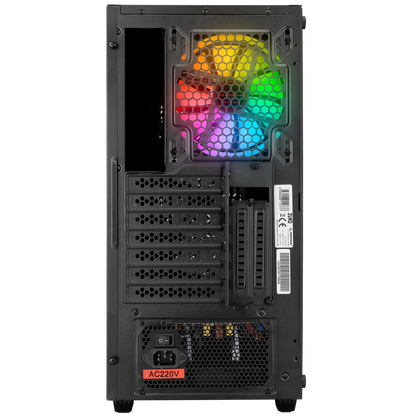 ZUKO 600W 80+ BRONZE Siyah emperli Camlı ATX Mid-T Gaming Oyuncu Kasası - Rampage