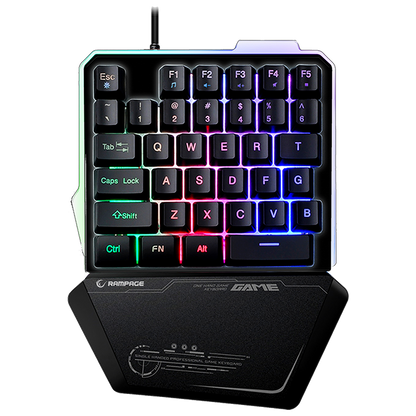 KB-R24 X-MINI RGB Zemin Aydınlatmalı Metal Taban Gövdeli Mini Gaming Oyuncu Klavyesi - Rampage