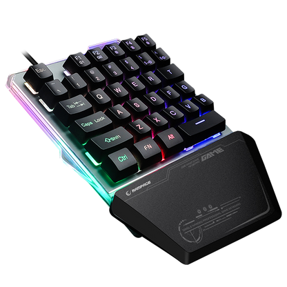 KB-R24 X-MINI RGB Zemin Aydınlatmalı Metal Taban Gövdeli Mini Gaming Oyuncu Klavyesi - Rampage