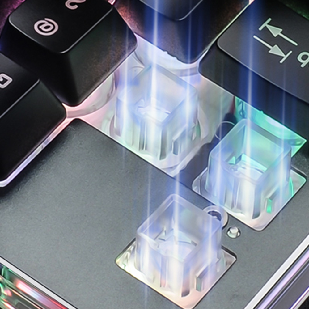 KB-R24 X-MINI RGB Zemin Aydınlatmalı Metal Taban Gövdeli Mini Gaming Oyuncu Klavyesi - Rampage