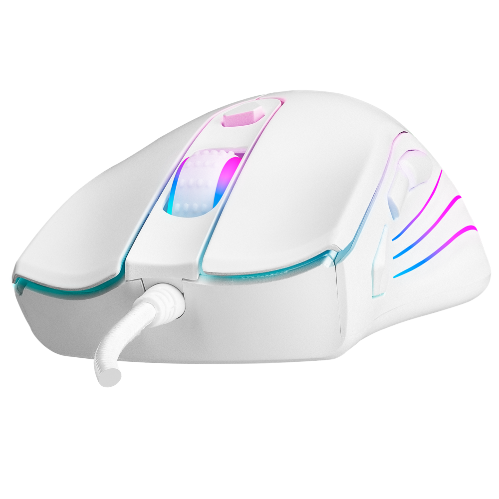 SMX-R33 LIMBO Makrolu Beyaz 6400dpi RGB Ledli Gaming Oyuncu Mouse