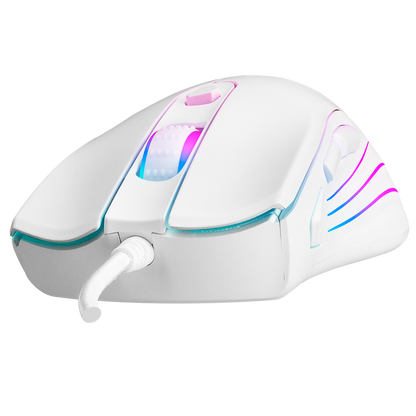 SMX-R33 LIMBO Makrolu Beyaz 6400dpi RGB Ledli Gaming Oyuncu Mouse