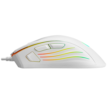 SMX-R33 LIMBO Makrolu Beyaz 6400dpi RGB Ledli Gaming Oyuncu Mouse