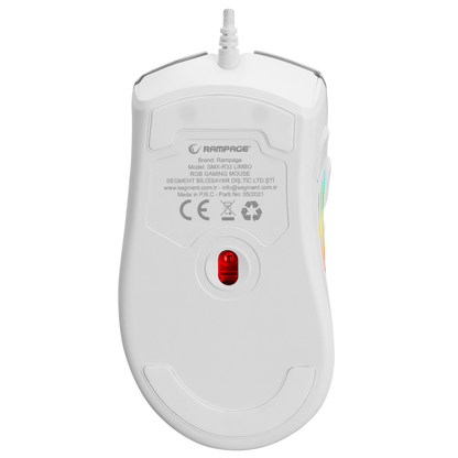 SMX-R33 LIMBO Makrolu Beyaz 6400dpi RGB Ledli Gaming Oyuncu Mouse