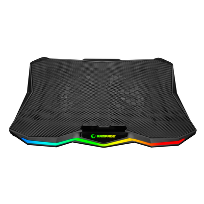 AD-RC8 SHOWY Siyah 180mm Fan 15-17 RGB Işıklı Notebook Soğutucu Stand - Rampage