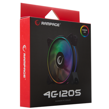 4C-120S 120*120*25mm Gökkuşağı Renkli Kasa Fanı