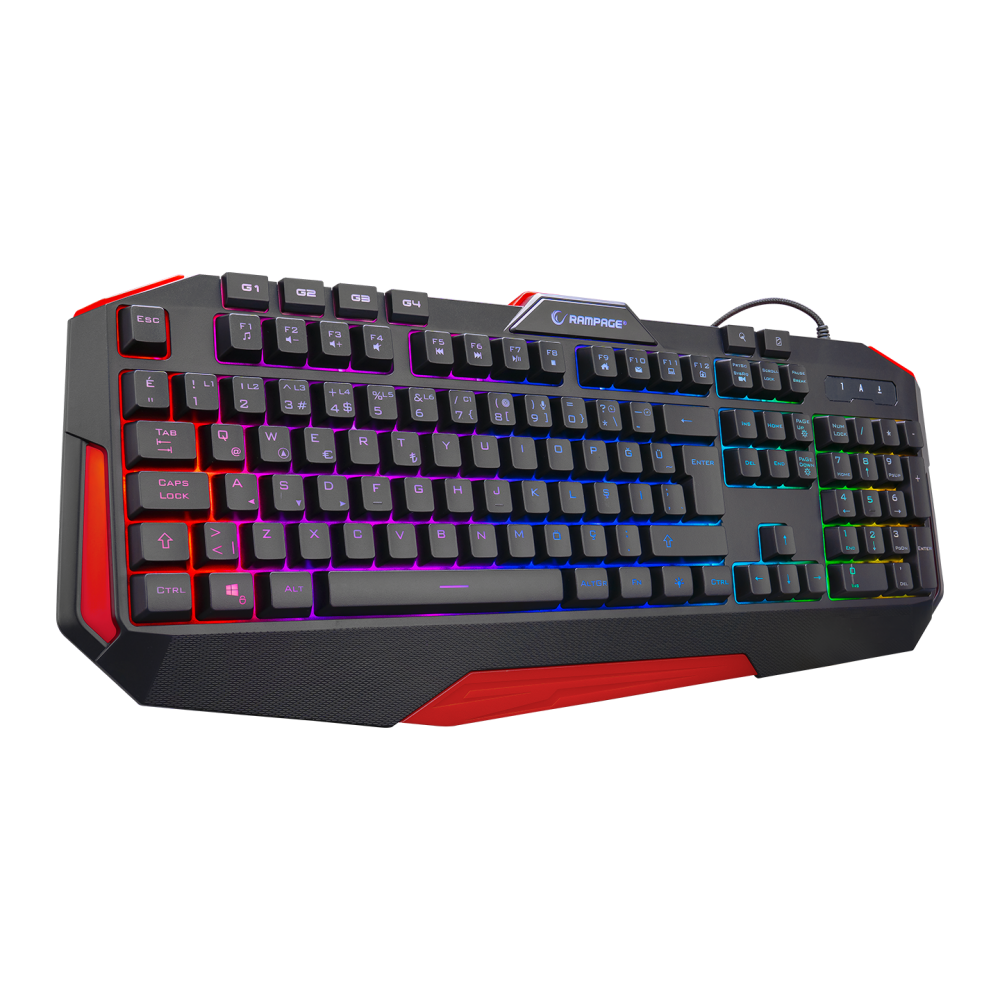 KB-RX7 ALPOR PRO Siyah USB RGB Aydınlatmalı Q Gaming Oyuncu Klavyesi - Rampage