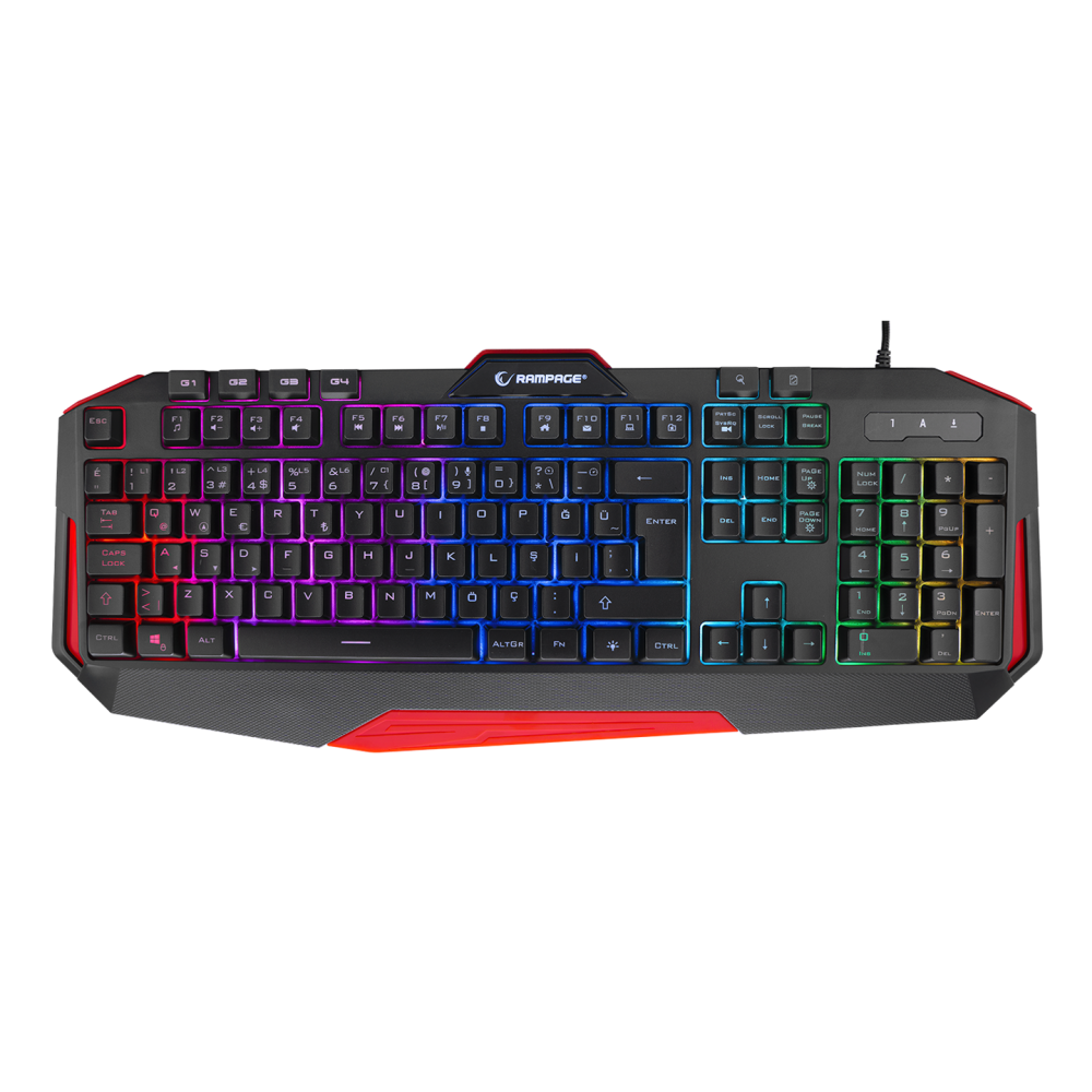 KB-RX7 ALPOR PRO Siyah USB RGB Aydınlatmalı Q Gaming Oyuncu Klavyesi - Rampage