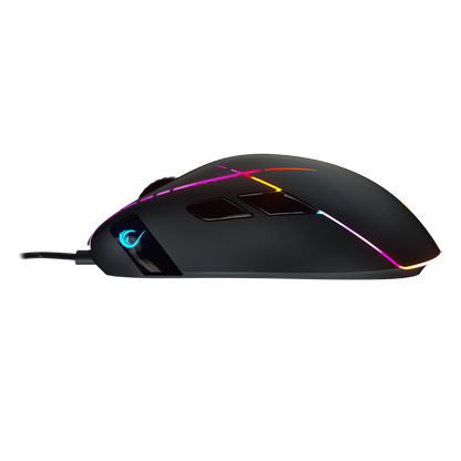 SMX-R115 GEAR-X 6400dpi Hareketli RGB Işıklı 9 Adet Makro Tuşlu Gaming Oyuncu Mouse - Rampage