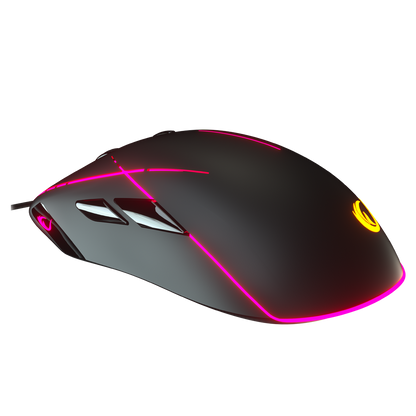 SMX-R115 GEAR-X 6400dpi Hareketli RGB Işıklı 9 Adet Makro Tuşlu Gaming Oyuncu Mouse - Rampage