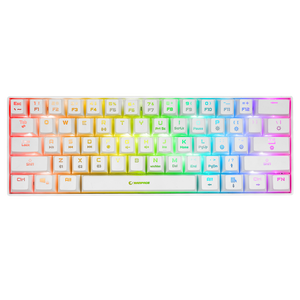 Kb-Rx63 B-Atom Bluetooth Blue Switch  63 Tuşlu US Layout  Mini Oyuncu Klavyesi-Beyaz