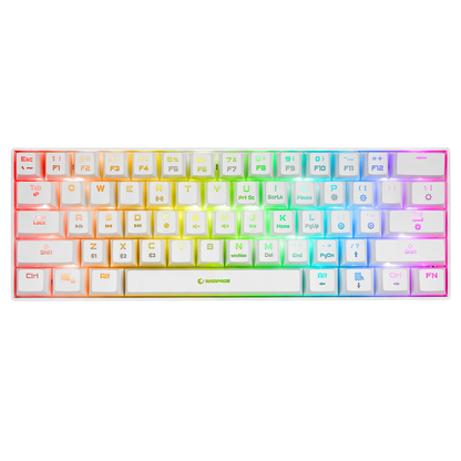 Kb-Rx63 B-Atom Bluetooth Blue Switch 63 Key US Layout Mini Gaming Keyboard-White