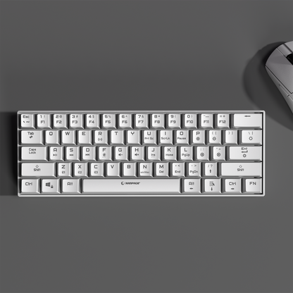 Kb-Rx63 B-Atom Bluetooth Blue Switch 63 Key US Layout Mini Gaming Keyboard-White