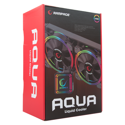 AQUA240-RGB 42.5 CFM 2000RPM 12cm AMD/Intel LGA1200 Uyumlu S-RGB 240mm Sıvı Soğutmalı CPU Fan