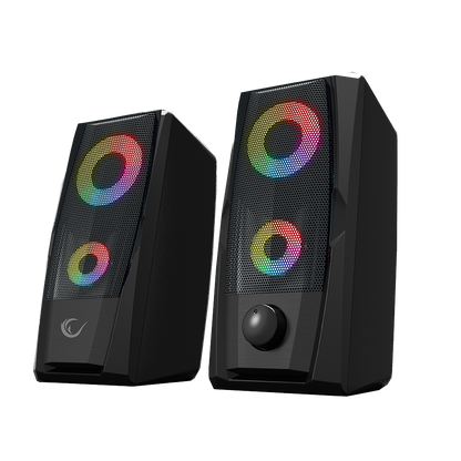 RMS-X9 2.0 RGB Işıklı Multimedia 5V 30dB Gaming Oyuncu Speaker - Rampage