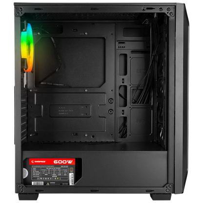 SAILOR Temperli Camlı 600W 80+ BRONZE Siyah ATX Mid-T Gaming Oyuncu Kasası - Rampage