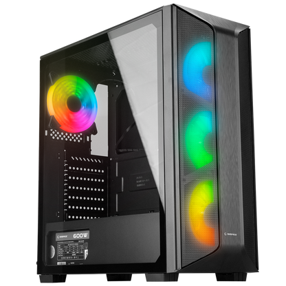 SAILOR Temperli Camlı 600W 80+ BRONZE Siyah ATX Mid-T Gaming Oyuncu Kasası - Rampage