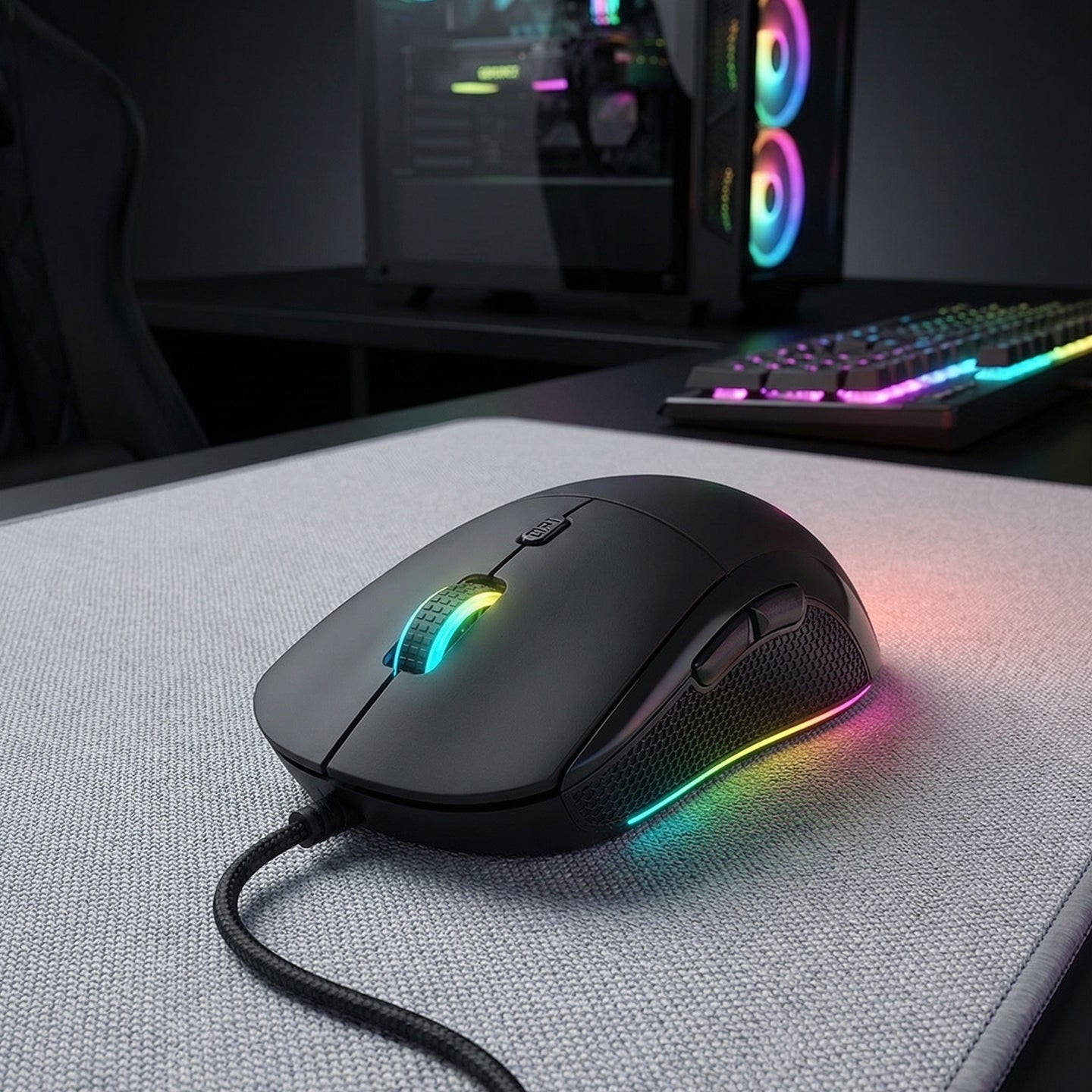 Radiant M1 Makrolu 7200 dpi RGB Oyuncu Mouse-Siyah