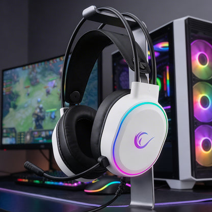 Roque RGB USB Gaming Headset-White