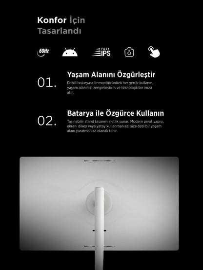 Rampage LD32FH8183MT 32'' 80 Ekran FHD IPS Android 13.0 Dokunmatik Smart Taşınabilir Monitör