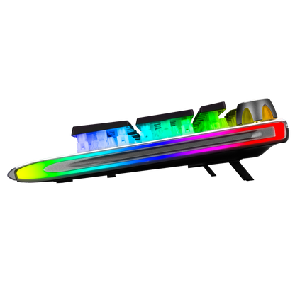 KB-R210 FAVORY Rainbow Aydınlatmalı Kristal Red Switch Mekanik Gaming Oyuncu Klavyesi - Rampage