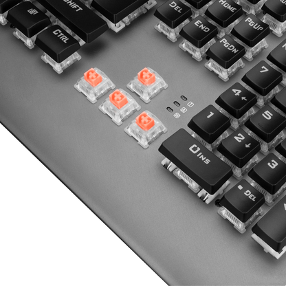 KB-R210 FAVORY Rainbow Aydınlatmalı Kristal Red Switch Mekanik Gaming Oyuncu Klavyesi - Rampage