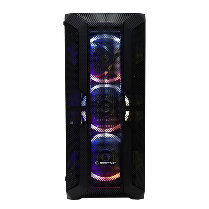 REACTION 600W 80+ BRONZE Temperli Camlı 4*Rainbow Fanlı Gaming Oyuncu Kasası