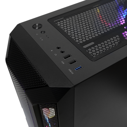 REACTION 600W 80+ BRONZE Temperli Camlı 4*Rainbow Fanlı Gaming Oyuncu Kasası